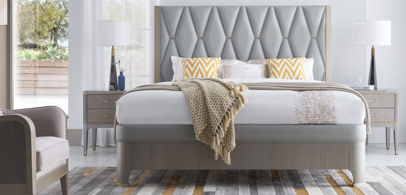 Bett 2x Nachttisch 3 tlg. Schlafzimmer Set Design Modern Luxus Gruppe