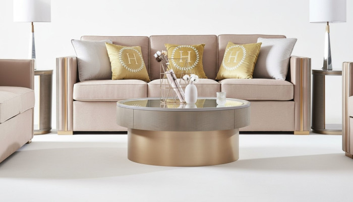 Moderner Tisch Couchtisch Beistelltisch Sofa Design Wohnzimmer Edelstahl
