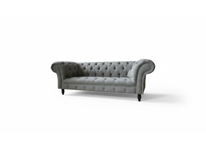 Chesterfield 3 Sitzer Designer Sofa Polster Sofas Couchen Stoff Textil
