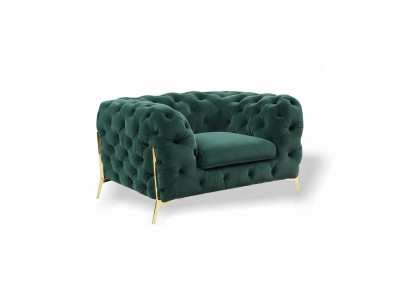 Chesterfield Ohrensessel Sessel 1 Sitzer Sofa Couch Polster Couchen Textil Neu