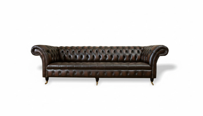 xxl Big Sofa Couch Chesterfield 265cm Deko Polster Sofas 4 Sitzer Leder