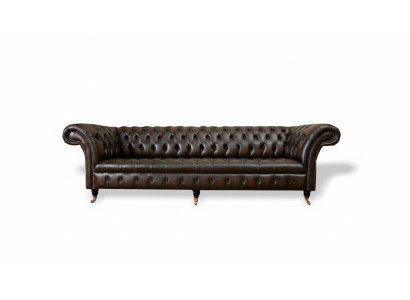xxl Big Sofa Couch Chesterfield 265cm Deko Polster Sofas 4 Sitzer Leder