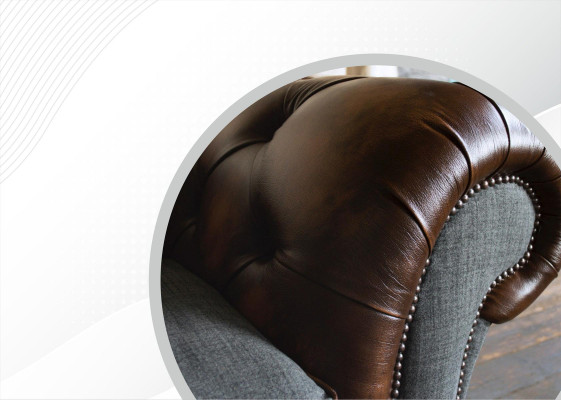 Dreisitzer Couch Polster Design Sofa 3er Sofas Zimmer Braun 220cm