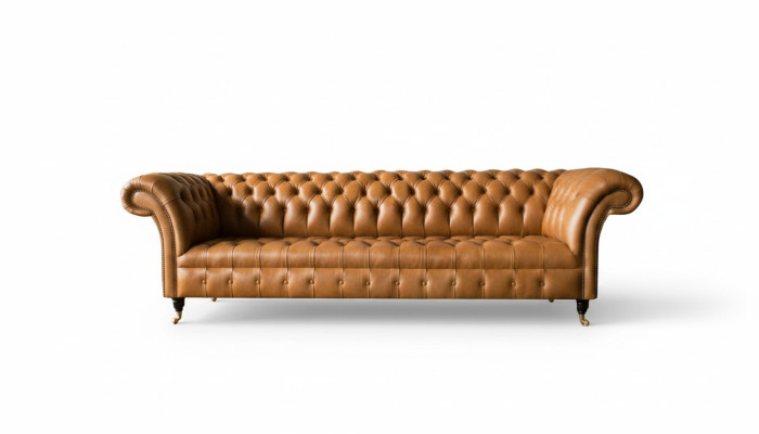 Design Sofa Chesterfield Polster Modern Textil Stoff Sofas 4 er Schlaf Neu