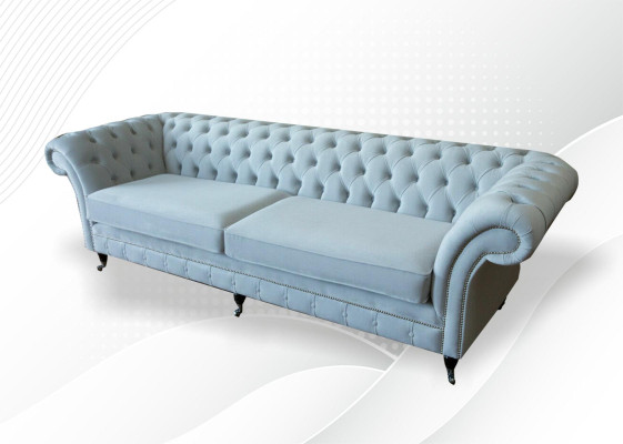 Polster Sofas Design Luxus Couch Sofa 4 er Stoff Couchen Viersitzer Samt Neu