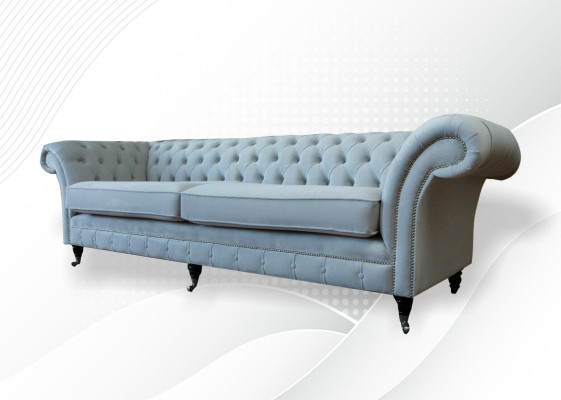 Polster Sofas Design Luxus Couch Sofa 4 er Stoff Couchen Viersitzer Samt Neu