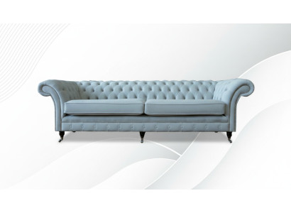 Polster Sofas Design Luxus Couch Sofa 4 er Stoff Couchen Viersitzer Samt Neu