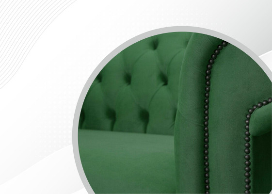 Chesterfield 2 Sitzer Designer Sofa Couch Polster Sofas Couchen Stoff Textil