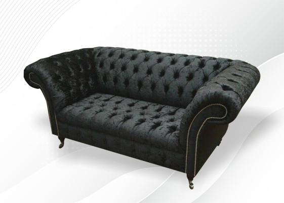 Chesterfield Samt Club Couch Polster 2 Sitzer design Textil Sofas Couchen