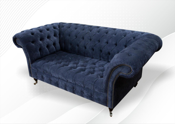 Couch Zweisitzer Klassische Textilsofa Couch Polster Sofa 2 Sitzer Samt Couchen