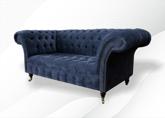 Couch Zweisitzer Klassische Textilsofa Couch Polster Sofa 2 Sitzer Samt Couchen