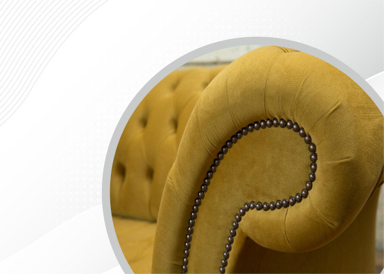 xxl Sofa Couch Chesterfield 225cm Polster Sofas 3 Sitzer Leder Textil Stoff Neu