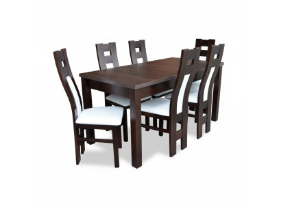 Komplett Set Esstisch 6x Stühle Esszimmer Ess Gruppe Holz Tische 7tlg Echtholz