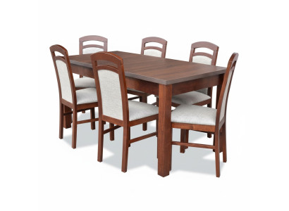 Komplett Set Esstisch + 6 Stühle Esszimmer Garnitur Ess Gruppe Tisch Tische 7tlg