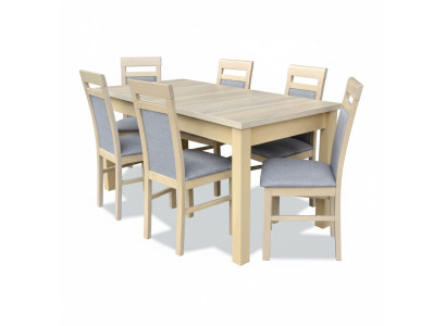 Esszimmer Set Esstisch 6x Stuhl Garnitur Tisch Gruppe 7tlg. Set Komplett Möbel