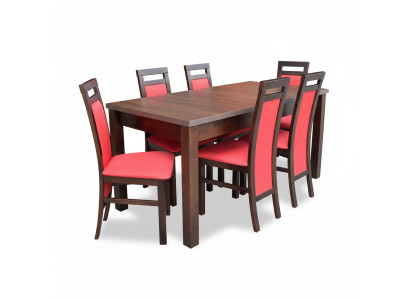 Komplett Set Esstisch Esszimmer 6x Stühle Set Ess Gruppe Holz Tisch Tische 7tlg