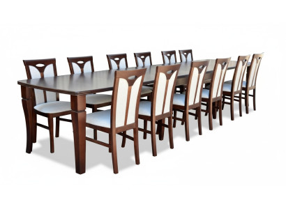 Komplett Set Esstisch 12 Stühle Esszimmer Set Ess Gruppe Holz Tisch Tische 13tlg