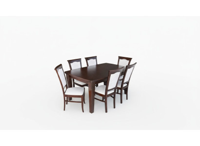 Komplette Essgarnitur 7tlg. Esszimmer Garnitur Set Modern Tisch 6x Stühle Stuhl