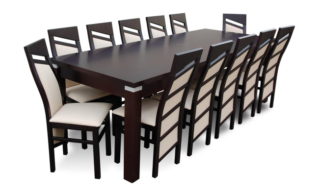 Komplett Set Esstisch Stuhl 12x Stühle Esszimmer Ess Gruppe Holz Tische 13tlg