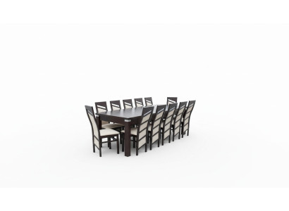 Komplett Set Esstisch Stuhl 12x Stühle Esszimmer Ess Gruppe Holz Tische 13tlg