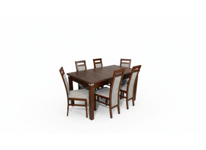 Komplett Set Esstisch + 6 Stühle Esszimmer Set Holz Ess Gruppe Tische Tisch 7tlg