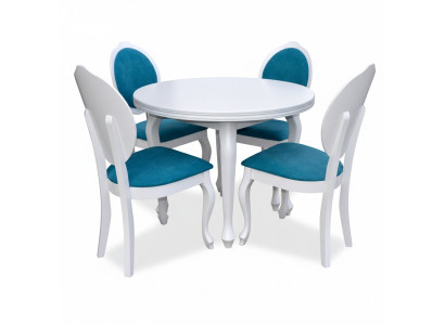 Esstisch + 4 Stühle Esszimmer Set Essgruppe Klassischer Tisch 5tlg Set Stuhl neu