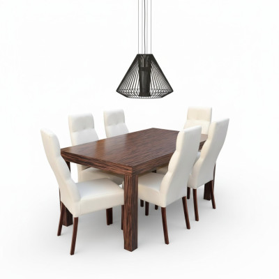 Klassischer Esstisch Tisch Holz Garnitur Esszimmer 6x Stuhl Set Stühle 7 tlg.Set