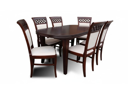 Moderne Design Esszimmer Set Garnitur Stuhl Tisch Lehnstuhl Gruppe 7tlg. Möbel