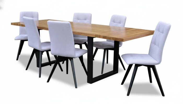 Komplett Set Esstisch + 6 Stühle Set Esszimmer HolzTische Ess Gruppe Tisch 7tlg