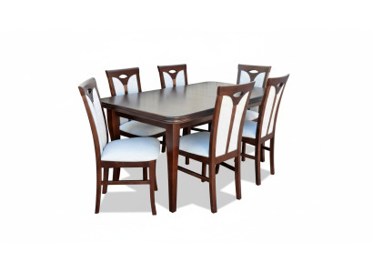 Klassische Esszimmer Möbel Essgarnitur Lehnstuhl Tisch Gruppe 7tlg. Set Modern