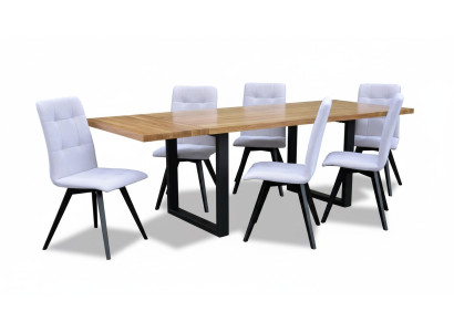 Ess Zimmer Holz Tisch Design Wohn Set Garnitur Set Klassische Möbel 7 tlg. Neu