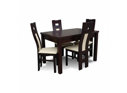 Klassische Esszimmer Garnitur Set Modern Tisch 4x Stühle Stuhl neu 5tlg. 70x120