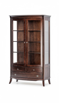 Wohnzimmer Möbel Klassische Vitrine Holz Glas Glasschrank Schrank Vitrinen Neu