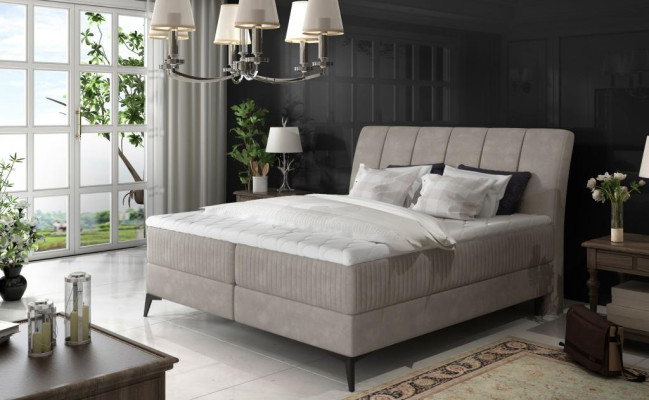 Polster Design Bett Luxus Doppel Hotel Betten Ehe Schlaf Zimmer Textil 180x200cm