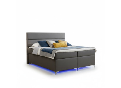 Boxspring Bett Doppelbett Lederbett Betten Polster Schlafzimmer Möbel 180x200