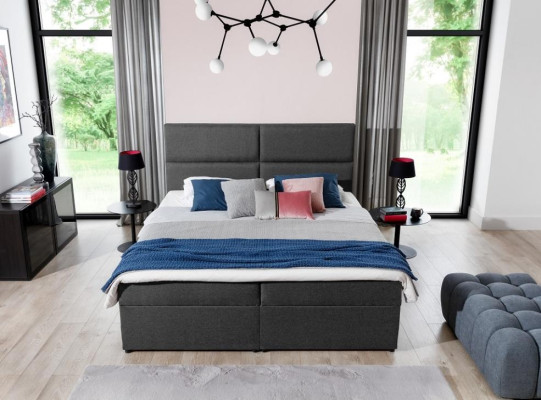 Designer Bett Chesterfield Textil Hotel Betten Doppel Schlafzimmer Luxus 180x200
