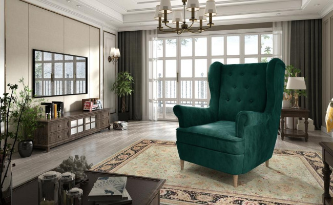 Couch Sofa Sessel Design Sitzer Leder Lounge Club Polster Luxus Ohren