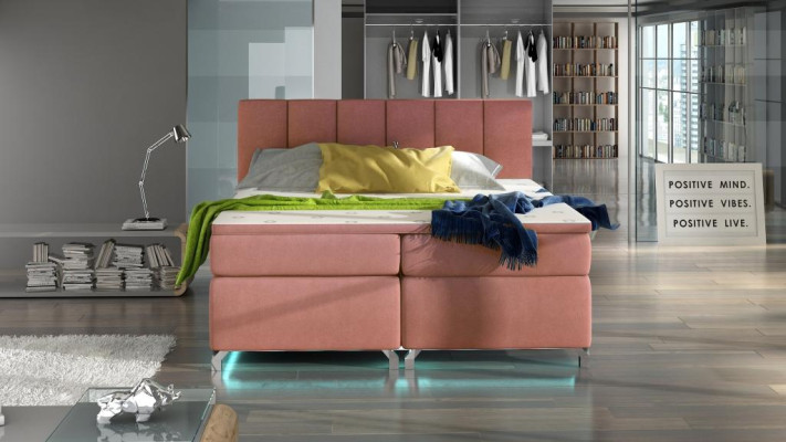Luxus Designer Polsterbett Bett Betten Designerbett Boxspring Textil 180x200 Neu
