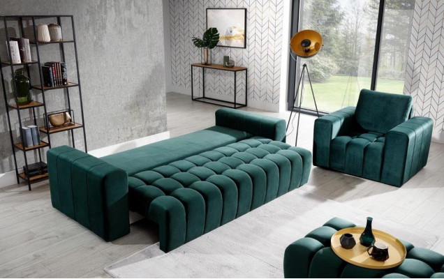 Klassische Dreisitzer Couchen Polster Sofa 3Sitzer Textil Couchen Stoffsofa Neu