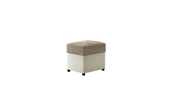Hocker Polsterhocker Fuß Ablage Möbel Wohnen Sitzbänke Sitz Textil Grau
