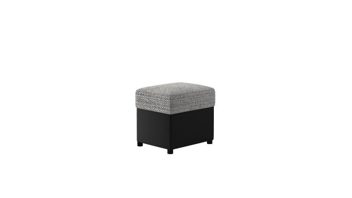 Hocker Polsterhocker Fuß Ablage Möbel Wohnen Sitzbänke Sitz Textil Grau