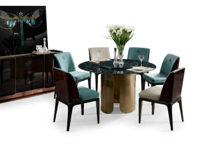 Stuhl Set Esszimmer Hellblau Stuhl 4x Lehnstuhl Modern Design Möbel Luxus Stühle
