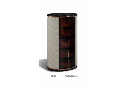 Hochkommode Braune Luxus Schrank Modern Design Möbel Holz Kommoden Wohnzimmer