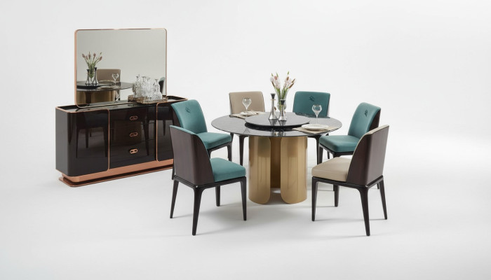 Stuhl Blau Esszimmer Moderne Stühle Design Möbel Luxus Designer Einrichtung Neu