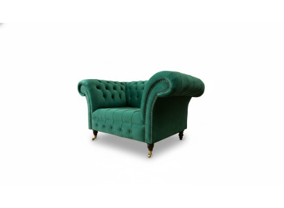 Chesterfield Sessel Textil Grün Design Polster Neu Kreative Wohnzimmer Luxus