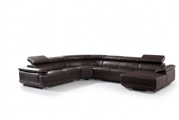 Wohnlandschaft Ecksofa Ledersofa mit USB,Sofa Couch Polster Sitz Eck Garnitur