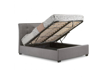 Chesterfield Design Polster Englisches Bett Doppelbett Grau Betten 160/180x200