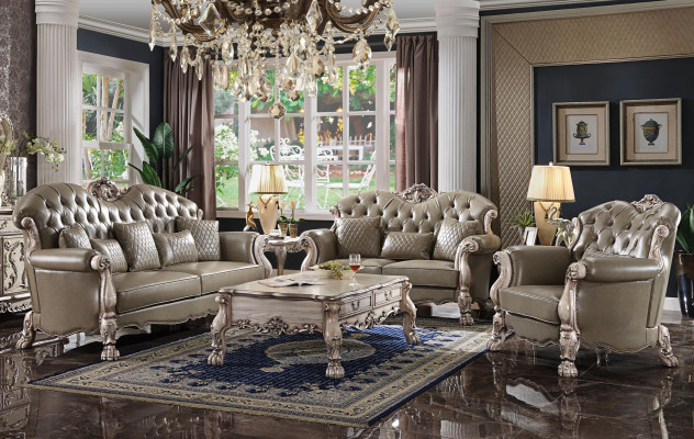 Couchtisch Tisch Sofa Tische Beistelltisch Wohnzimmer Design Beige Holz Barock