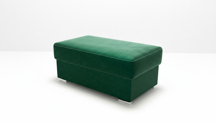 Möbel Wohnen Sitzbänke Sitz Textil Grün Design Ottomane Hocker Polsterhocker Fuß