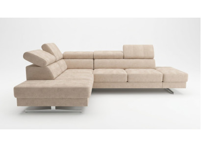 Luxus Möbel Ecksofa L Form Couch Design Polsterung Textil Sofas Holz Garnitur